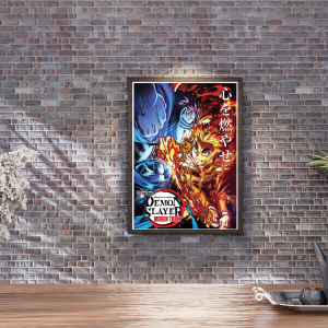 Demon Slayer: Rengoku vs Akaza Poster