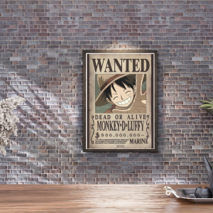 One Piece: Monkey D. Luffy Wanted Dead or Alive Poster