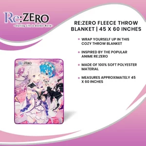 Alternative view of Re:Zero: Sisters Fleece Throw Blanket
